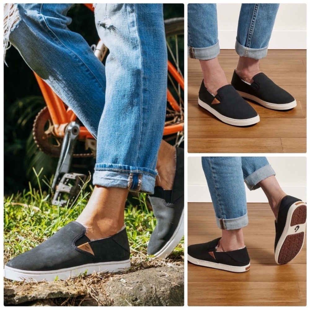 OLUKAI shearling pehuea heu in lava rock - W5